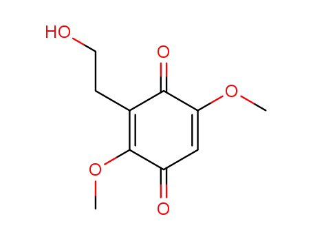 Molecular Structure of 359844-50-1 (2,5-Cyclohexadiene-1,4-dione, 3-(2-hydroxyethyl)-2,5-dimethoxy- (9CI))
