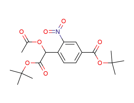 Molecular Structure of 444667-15-6 (O-[α,4-bis-(t-butoxycarbonyl)-2-nitrobenzyl]-acetic acid)