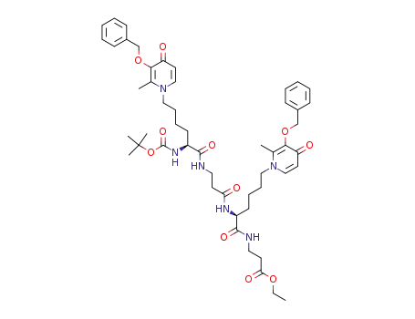 N-tert-butoxycarbonyl-ε-(3-benzyloxy-1,4-dihydro-2-methyl-4-oxo-1-pyridyl)-L-norleucyl-β-alanyl-ε-(3-benzyloxy-1,4-dihydro-2-methyl-4-oxo-1-pyridyl)-L-norleucyl-β-alanine ethyl ester
