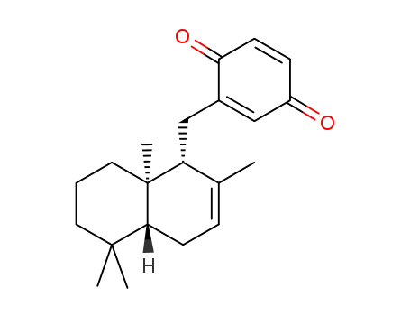 Molecular Structure of 39707-59-0 (2-[[(1R)-1,4,4aβ,5,6,7,8,8a-Octahydro-2,5,5,8aα-tetramethylnaphthalen-1α-yl]methyl]-2,5-cyclohexadiene-1,4-dione)