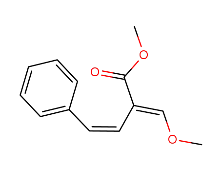 Molecular Structure of 454431-00-6 (methyl (E)-3-methoxy-2-[(Z)-2-(phenyl)ethenyl]propenoate)