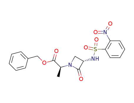 (S)-2-[(S)-3-(2-nitro-benzenesulfonylamino)-2-oxoazetidin-1-yl]-propionic acid benzyl ester