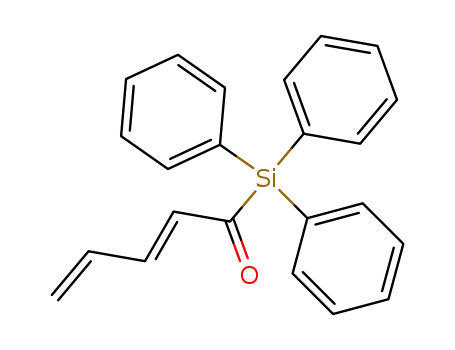 Molecular Structure of 141695-18-3 (Silane, [(2E)-1-oxo-2,4-pentadienyl]triphenyl-)