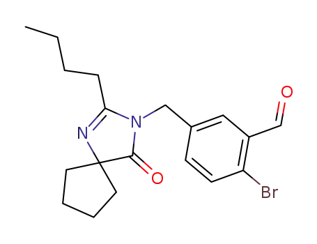 4-[(2-n-butyl-4-oxo-1,3-diazaspiro[4.4]non-1-en-3-yl)methyl]-2-formylbromobenzene