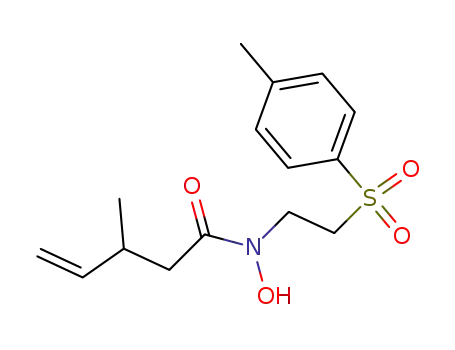 Molecular Structure of 502633-54-7 (4-Pentenamide,
N-hydroxy-3-methyl-N-[2-[(4-methylphenyl)sulfonyl]ethyl]-)