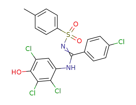 N-[1-(4-Chloro-phenyl)-1-(2,3,5-trichloro-4-hydroxy-phenylamino)-meth-(Z)-ylidene]-4-methyl-benzenesulfonamide