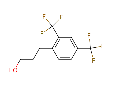 Molecular Structure of 957205-21-9 (3-(2,4-bis(trifluoromethyl)phenyl)propan-1-ol)