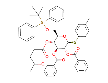 p-methylphenyl 2,3-di-O-benzoyl-6-O-tert-butyldiphenylsilyl-4-O-levulinyl-1-thio-β-D-glucopyranoside