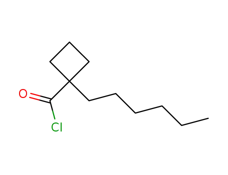 사이클로부탄카르보닐 클로라이드, 1-헥실-(9CI)