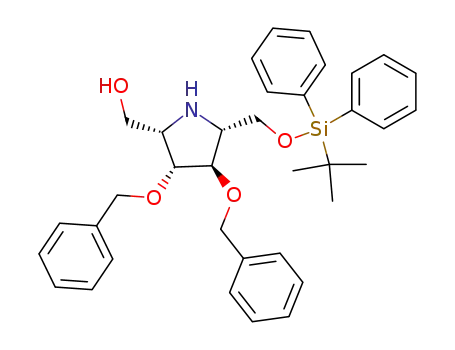 (2R,3R,4R,5S)-3,4-dibenzyloxy-2'-O-tert-butyldiphenylsilyl-2,5-bis(hydroxymethyl)pyrrolidine