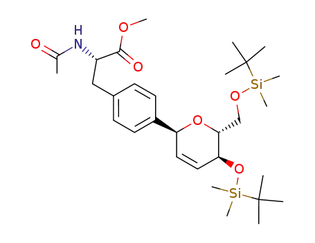 methyl (2S)-2-acetamido-3-[4-{4,6-di-O-(tert-butyldimethylsilyl)-2,3-dideoxy-α-D-erythro-hex-2-enopyranosyl}phenyl]propanoate