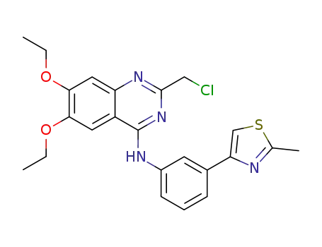 4-Quinazolinamine,
2-(chloromethyl)-6,7-diethoxy-N-[3-(2-methyl-4-thiazolyl)phenyl]-