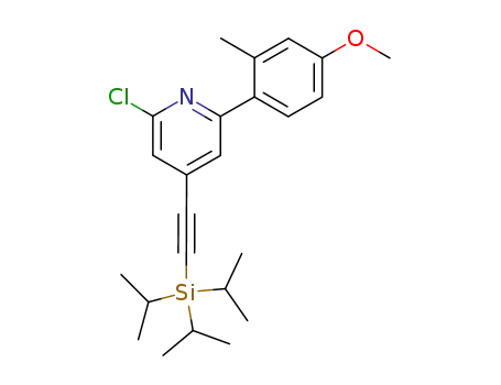 Pyridine,
2-chloro-6-(4-methoxy-2-methylphenyl)-4-[[tris(1-methylethyl)silyl]ethynyl]
-