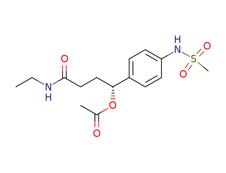 Molecular Structure of 338751-83-0 ((R)-(+)-N-[4-[4-(ethylamino)-4-oxo-1-acetoxybutyl]phenyl]methanesulfonamide)