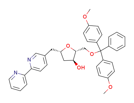 (2R,3S,5S)-5-[2,2']Bipyridinyl-5-ylmethyl-2-[bis-(4-methoxy-phenyl)-phenyl-methoxymethyl]-tetrahydro-furan-3-ol