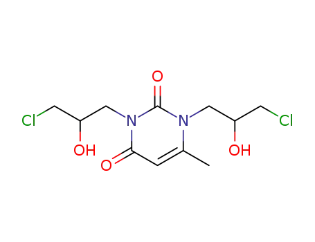 Molecular Structure of 195963-39-4 (2,4(1H,3H)-Pyrimidinedione,
1,3-bis(3-chloro-2-hydroxypropyl)-6-methyl-)