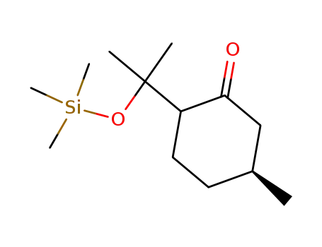 Cyclohexanone, 5-methyl-2-[1-methyl-1-[(trimethylsilyl)oxy]ethyl]-, (5S)-