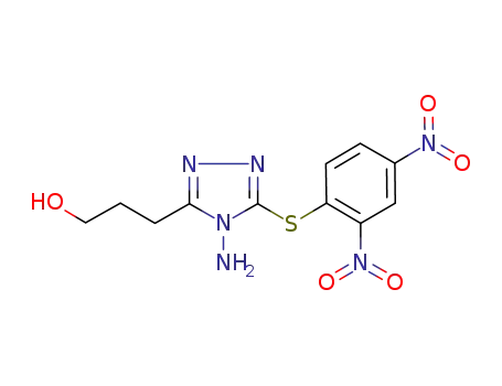 3-(4-amino-5-(2,4-dinitrophenylthio)-4H-1,2,4-triazol-3-yl)propan-1-ol