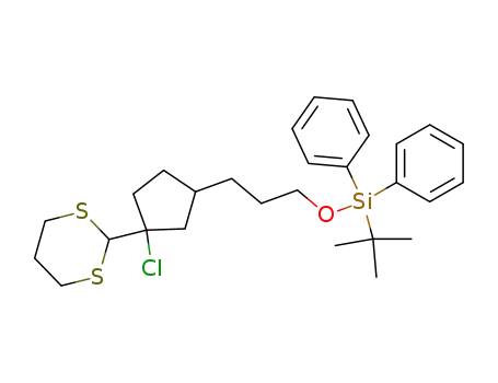 1-chloro-1-(2',6'-dithiacyclohexyl)-3-(3'-t-butyldiphenylsilyloxypropyl)cyclopentane