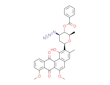 Benzoic acid (2R,3S,4R,6R)-4-azido-6-(1-hydroxy-6,8-dimethoxy-3-methyl-7,12-dioxo-7,12-dihydro-benzo[a]anthracen-2-yl)-2-methyl-tetrahydro-pyran-3-yl ester