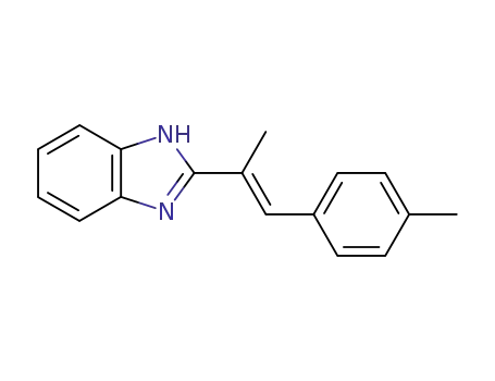 Molecular Structure of 336181-44-3 (2-(1-methyl-2-<i>p</i>-tolyl-vinyl)-1<i>H</i>-benzoimidazole)