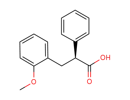 Molecular Structure of 1070183-56-0 (2-phenyl-3-(2-methoxyphenyl)propionic acid)