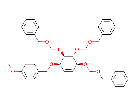 1-Methoxy-4-((1R,4S,5R,6R)-4,5,6-tris-benzyloxymethoxy-cyclohex-2-enyloxymethyl)-benzene