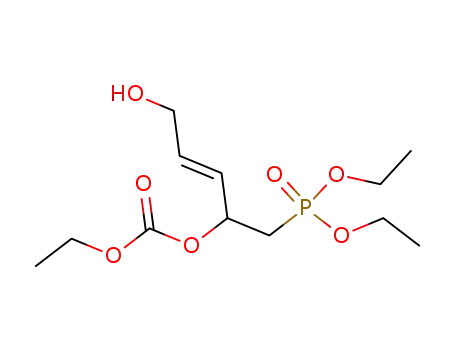 Molecular Structure of 577786-28-8 (Carbonic acid, (2E)-1-[(diethoxyphosphinyl)methyl]-4-hydroxy-2-butenyl
ethyl ester)