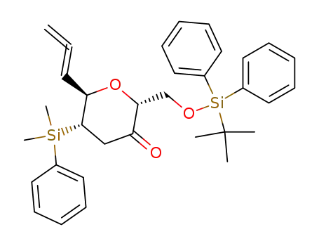 (2R,5S,6R)-2-(tert-Butyl-diphenyl-silanyloxymethyl)-5-(dimethyl-phenyl-silanyl)-6-propa-1,2-dienyl-dihydro-pyran-3-one