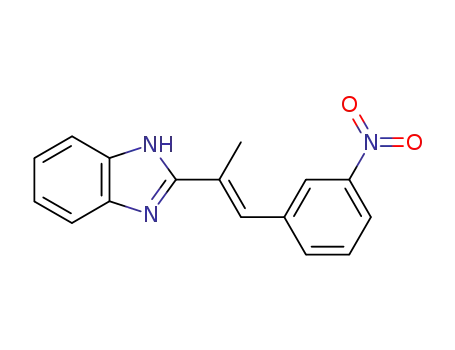 Molecular Structure of 336181-47-6 (2-[1-methyl-2-(3-nitro-phenyl)-vinyl]-1<i>H</i>-benzoimidazole)