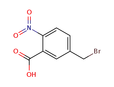 Molecular Structure of 63999-90-6 (Benzoic acid, 5-(bromomethyl)-2-nitro-)