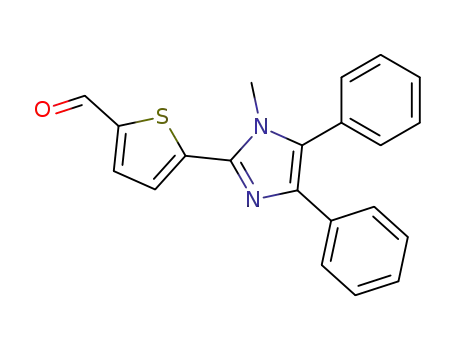 5-(1-methyl-4,5-diphenyl-1<i>H</i>-imidazol-2-yl)-thiophene-2-carbaldehyde