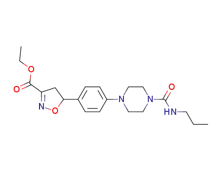 Molecular Structure of 1145961-15-4 (5-[4-(4-propylcarbamoyl-piperazin-1-yl)-phenyl]-4,5-dihydro-isoxazole-3-carboxylic acid ethyl ester)