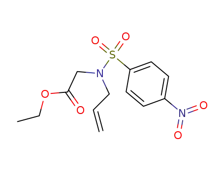 Molecular Structure of 455333-79-6 (Glycine, N-[(4-nitrophenyl)sulfonyl]-N-2-propenyl-, ethyl ester)