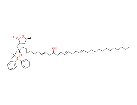 (S)-3-[(9Z,15E,19E)-(2R,12S)-2-(tert-Butyl-diphenyl-silanyloxy)-12-hydroxy-dotriaconta-9,15,19-trienyl]-5-methyl-5H-furan-2-one