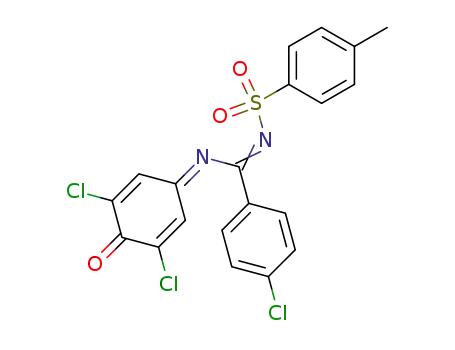 N-[1-(4-Chloro-phenyl)-1-(3,5-dichloro-4-oxo-cyclohexa-2,5-dienylideneamino)-meth-(Z)-ylidene]-4-methyl-benzenesulfonamide