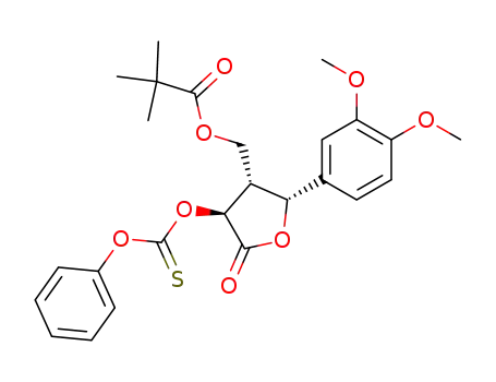 (2S,3R,4R)-4-(3,4-dimethoxyphenyl)-2-phenoxythiocarbonyloxy-3-pivaloyloxymethyl-4-butanolide