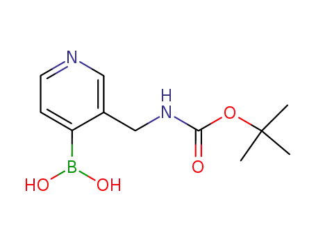 Molecular Structure of 433969-29-0 ((3-([(TERT-BUTOXYCARBONYL)AMINO]METHYL)PYRIDIN-4-YL)BORONIC ACID)