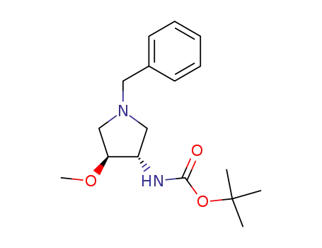 (3S,4S)-1-benzyl-3-(N-tert-butoxycarbonyl)amino-4-methoxypyrrolidine