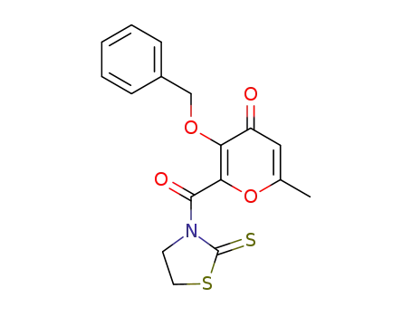 N-(3-benzyloxy-6-methyl-pyran-4(1H)-one-2-carbonyl)-1,3-thiazolidine-2-thione