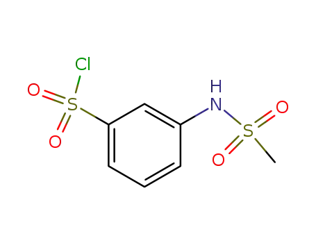 Molecular Structure of 226065-06-1 (Benzenesulfonyl chloride, 3-[(methylsulfonyl)amino]-)
