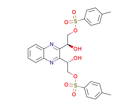 Molecular Structure of 502699-36-7 (2,3-bis[(1S)-1-hydroxy-2-p-toluenesulfonyloxy-ethyl]quinoxaline)