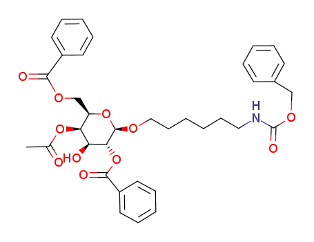 6-benzyloxycarbonylamino-1-hexanyl 4-O-acetyl-2,6-di-O-benzoyl-β-D-galactopyranoside