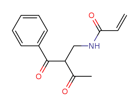 Molecular Structure of 127089-61-6 (1-phenyl-2-(acrylamidomethyl)-butane-1,3-dione)