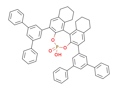 Molecular Structure of 1569807-15-3 ((11bR)-8,9,10,11,12,13,14,15-Octahydro-4-hydroxy-2,6-bis([1,1':3',1''-terphenyl]-5'-yl)-4-oxide-dinaphtho[2,1-d:1',2'-f][1,3,2]dioxaphosphepin,99%e.e.)