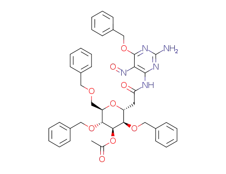 2-(3-O-acetyl-2,4,6-tri-O-benzyl-α-D-mannopyranosyl)-N-[2-amino-6-(benzyloxy)-5-nitrosopyrimidin-4-yl]acetamide