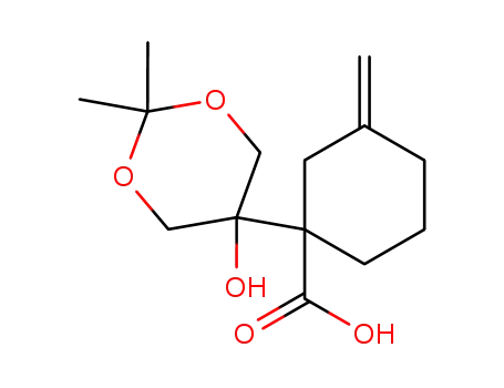 Cyclohexanecarboxylic acid,
1-(5-hydroxy-2,2-dimethyl-1,3-dioxan-5-yl)-3-methylene-