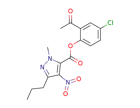 2-methyl-4-nitro-5-propyl-2<i>H</i>-pyrazole-3-carboxylic acid 2-acetyl-4-chloro-phenyl ester