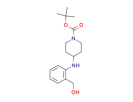 Molecular Structure of 162045-29-6 (1-BOC-4-(2-HYDROXYMETHYL-PHENYLAMINO)-PIPERIDINE)