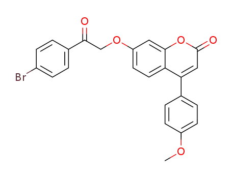 2H-1-Benzopyran-2-one,
7-[2-(4-bromophenyl)-2-oxoethoxy]-4-(4-methoxyphenyl)-